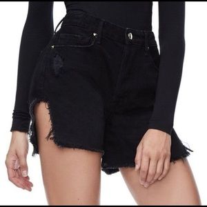 Good American Bombshell High Waist Cutoff Shorts